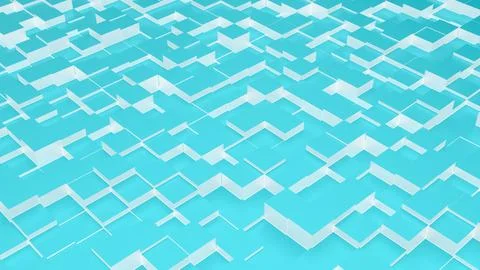 An abstract background of 3D cubes creates a dynamic geometric pattern. Illustrazione stock