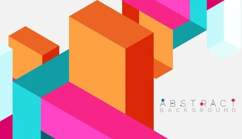 Abstract background. 3d cubes, cubic elements and blocks. Techno or business Illustrazione stock