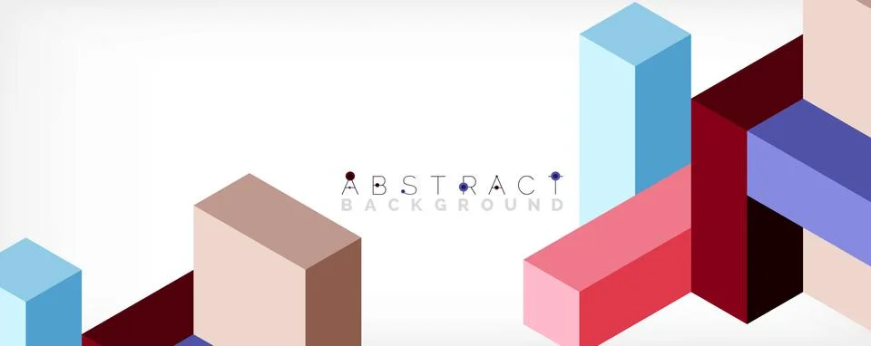 Abstract background. 3d cubes, cubic elements and blocks. Techno or business イラスト素材