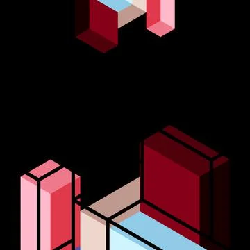 Abstract background. 3d cubes, cubic elements and blocks. Techno or business 스톡 일러스트