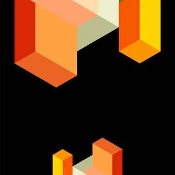 Abstract background. 3d cubes, cubic elements and blocks. Techno or business Illustrazione stock