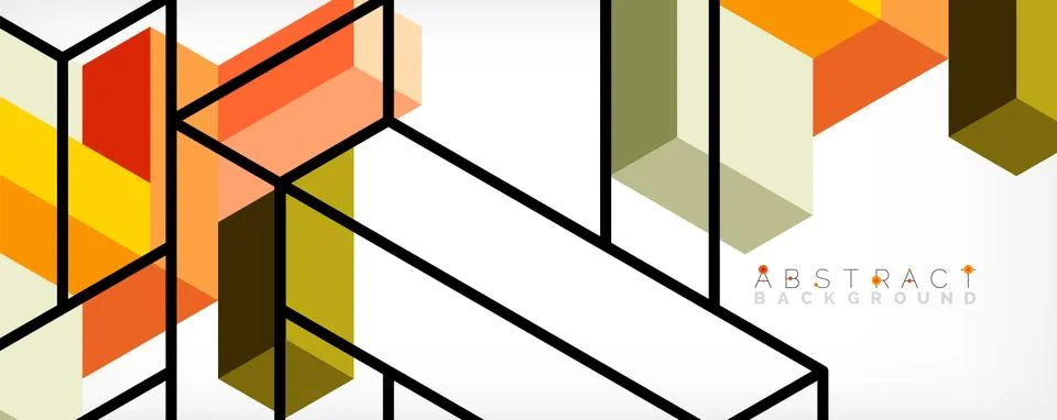 Abstract background. 3d cubes, cubic elements and blocks. Techno or business Stockillustratie