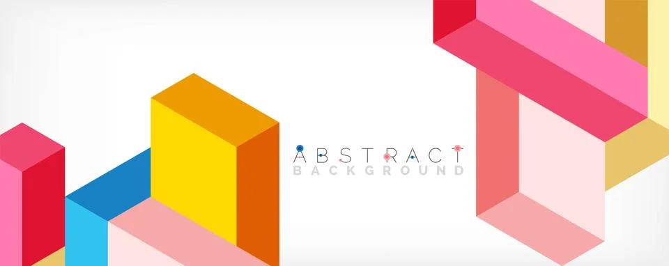 Abstract background. 3d cubes, cubic elements and blocks. Techno or business イラスト素材