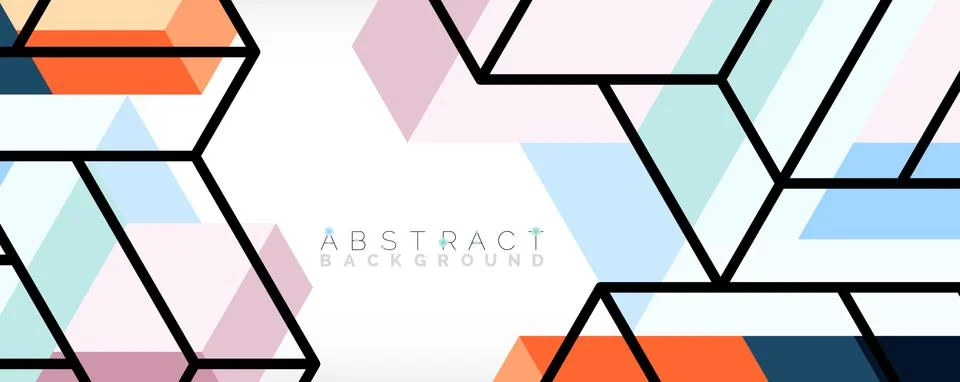 Abstract background. 3d cubes, cubic elements and blocks. Techno or business Illustrazione stock