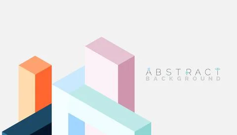 Abstract background. 3d cubes, cubic elements and blocks. Techno or business Illustrazione stock