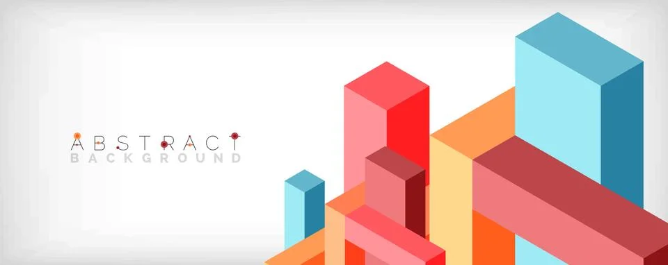 Abstract background. 3d cubes, cubic elements and blocks. Techno or business イラスト素材