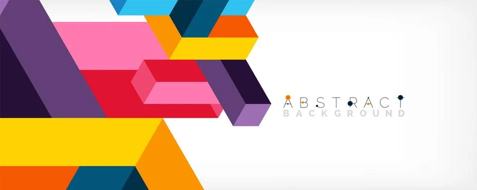 Abstract background. 3d cubes, cubic elements and blocks. Techno or business Illustrazione stock