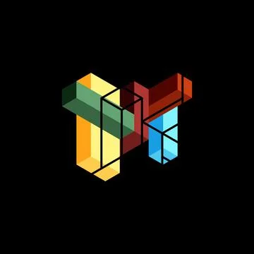 Abstract background. 3d cubes, cubic elements and blocks. Techno or business 스톡 일러스트
