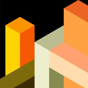 Abstract background. 3d cubes, cubic elements and blocks. Techno or business 스톡 일러스트