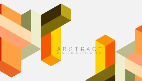 Abstract background. 3d cubes, cubic elements and blocks. Techno or business 스톡 일러스트