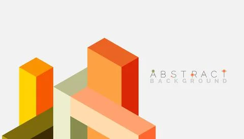 Abstract background. 3d cubes, cubic elements and blocks. Techno or business Illustrazione stock