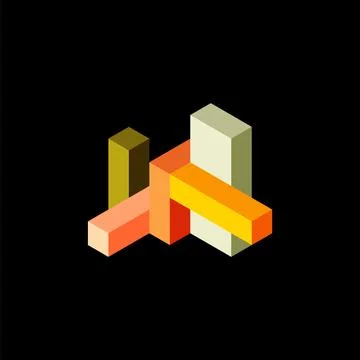 Abstract background. 3d cubes, cubic elements and blocks. Techno or business イラスト素材