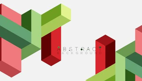 Abstract background. 3d cubes, cubic elements and blocks. Techno or business 스톡 일러스트