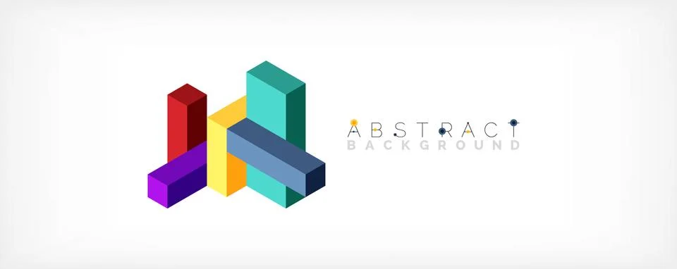 Abstract background. 3d cubes, cubic elements and blocks. Techno or business Illustrazione stock