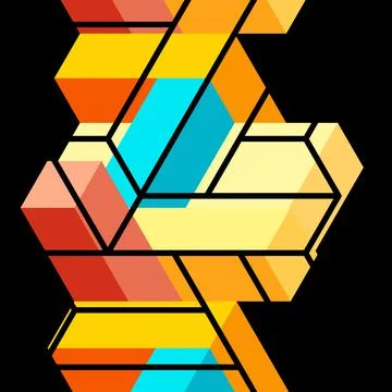 Abstract background. 3d cubes, cubic elements and blocks. Techno or business 스톡 일러스트