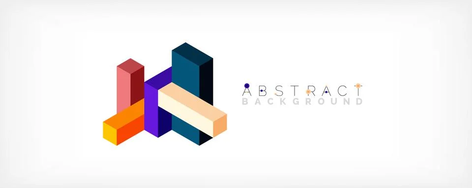 Abstract background. 3d cubes, cubic elements and blocks. Techno or business イラスト素材