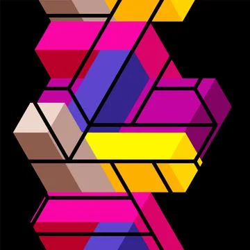 Abstract background. 3d cubes, cubic elements and blocks. Techno or business Stock Illustration