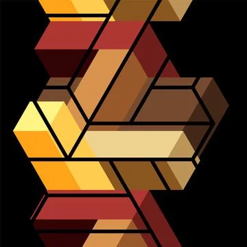 Abstract background. 3d cubes, cubic elements and blocks. Techno or business Illustrazione stock