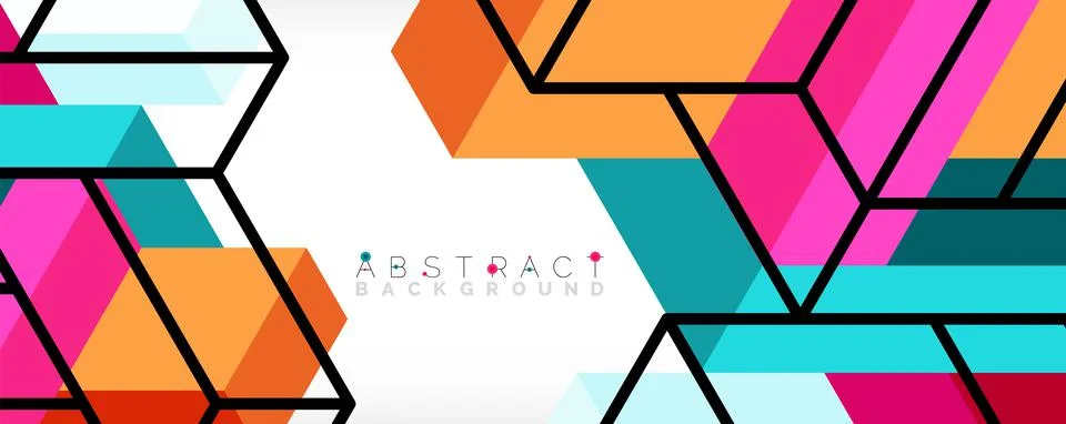 Abstract background. 3d cubes, cubic elements and blocks. Techno or business Stockillustratie