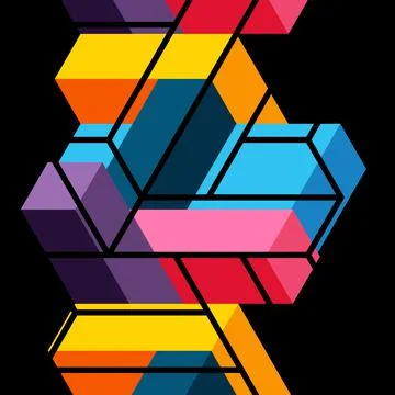 Abstract background. 3d cubes, cubic elements and blocks. Techno or business 스톡 일러스트