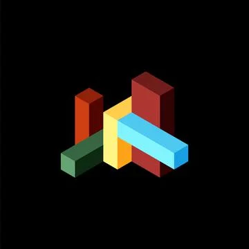 Abstract background. 3d cubes, cubic elements and blocks. Techno or business Illustrazione stock