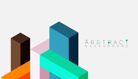 Abstract background. 3d cubes, cubic elements and blocks. Techno or business Illustrazione stock