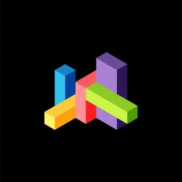 Abstract background. 3d cubes, cubic elements and blocks. Techno or business Stock Illustration