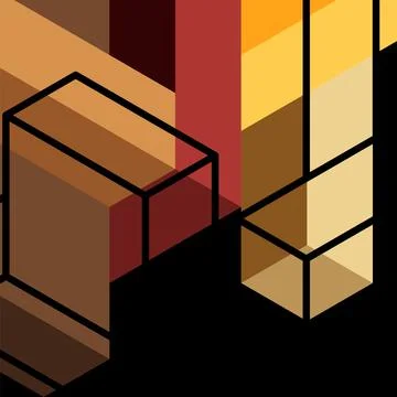 Abstract background. 3d cubes, cubic elements and blocks. Techno or business Illustrazione stock