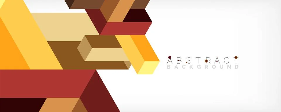 Abstract background. 3d cubes, cubic elements and blocks. Techno or business Illustrazione stock