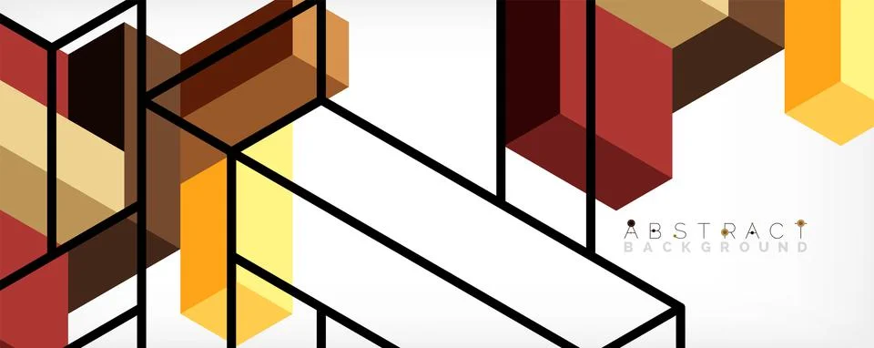 Abstract background. 3d cubes, cubic elements and blocks. Techno or business Stockillustratie