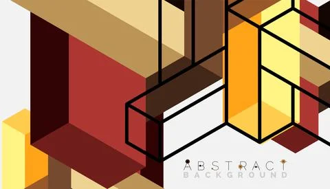 Abstract background. 3d cubes, cubic elements and blocks. Techno or business Illustrazione stock