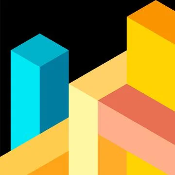 Abstract background. 3d cubes, cubic elements and blocks. Techno or business Stockillustratie