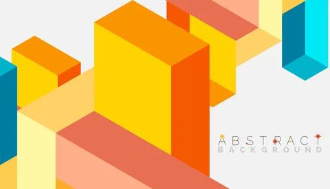 Abstract background. 3d cubes, cubic elements and blocks. Techno or business Illustrazione stock