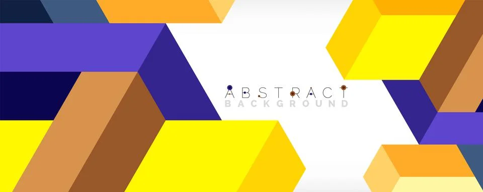 Abstract background. 3d cubes, cubic elements and blocks. Techno or business Illustrazione stock