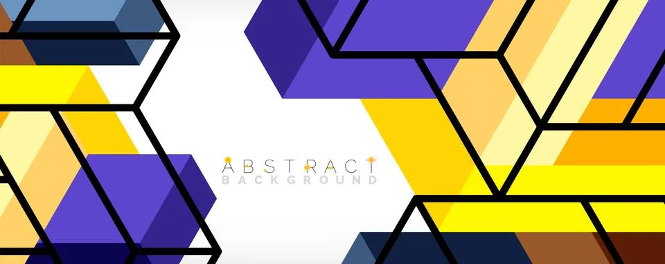 Abstract background. 3d cubes, cubic elements and blocks. Techno or business Stock Illustration