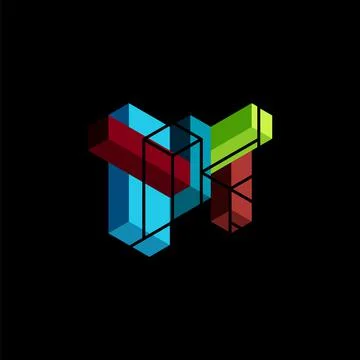 Abstract background. 3d cubes, cubic elements and blocks. Techno or business イラスト素材
