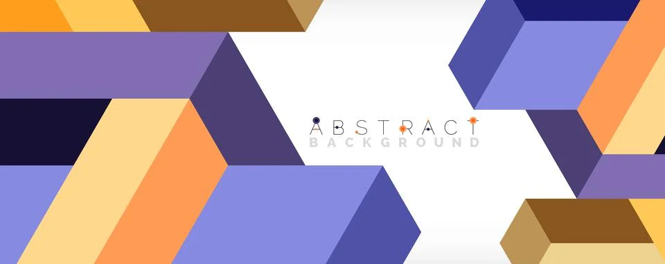 Abstract background. 3d cubes, cubic elements and blocks. Techno or business Stock Illustration