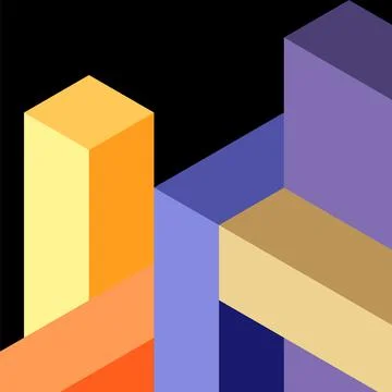 Abstract background. 3d cubes, cubic elements and blocks. Techno or business Stockillustratie