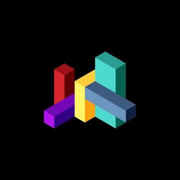 Abstract background. 3d cubes, cubic elements and blocks. Techno or business イラスト素材