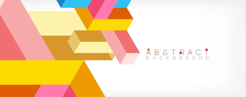 Abstract background. 3d cubes, cubic elements and blocks. Techno or business Illustrazione stock