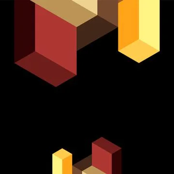 Abstract background. 3d cubes, cubic elements and blocks. Techno or business Illustrazione stock