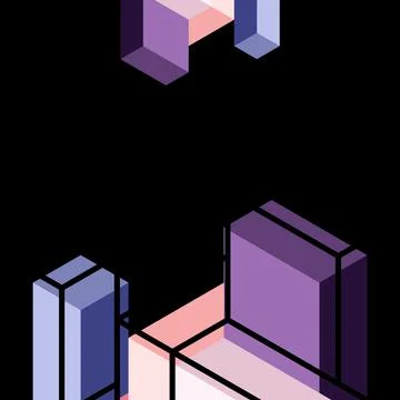 Abstract background. 3d cubes, cubic elements and blocks. Techno or business Stock Illustration