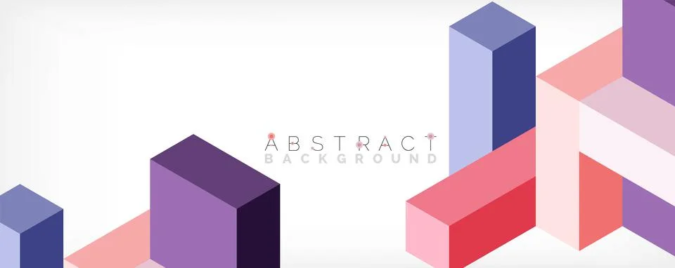 Abstract background. 3d cubes, cubic elements and blocks. Techno or business Illustrazione stock