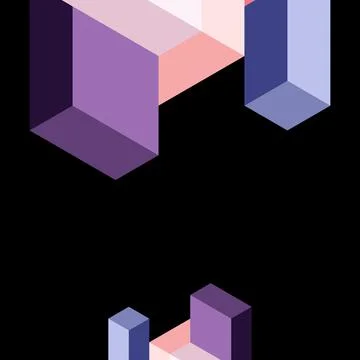 Abstract background. 3d cubes, cubic elements and blocks. Techno or business イラスト素材