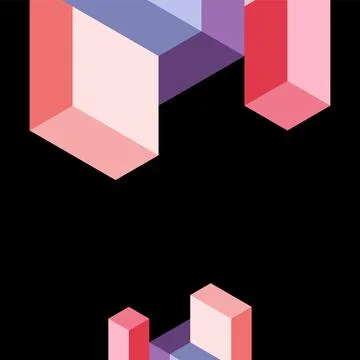 Abstract background. 3d cubes, cubic elements and blocks. Techno or business Illustrazione stock