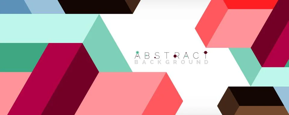 Abstract background. 3d cubes, cubic elements and blocks. Techno or business イラスト素材