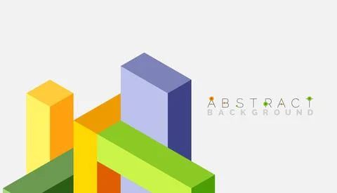 Abstract background. 3d cubes, cubic elements and blocks. Techno or business 库存插图