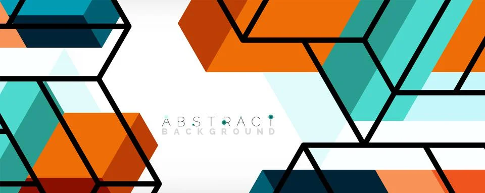 Abstract background. 3d cubes, cubic elements and blocks. Techno or business Stockillustratie