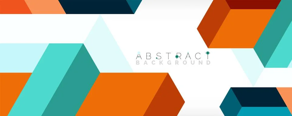 Abstract background. 3d cubes, cubic elements and blocks. Techno or business 스톡 일러스트