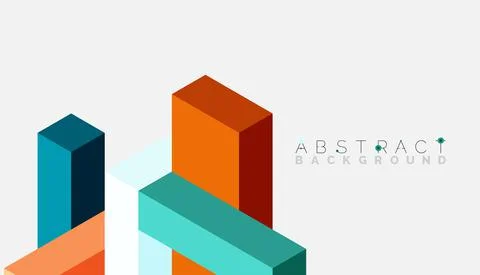 Abstract background. 3d cubes, cubic elements and blocks. Techno or business Illustrazione stock